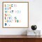 Rainbow Words I by Moira Hershey 16-in. W x 16-in. H. Canvas Wall Art Print Framed in Natural